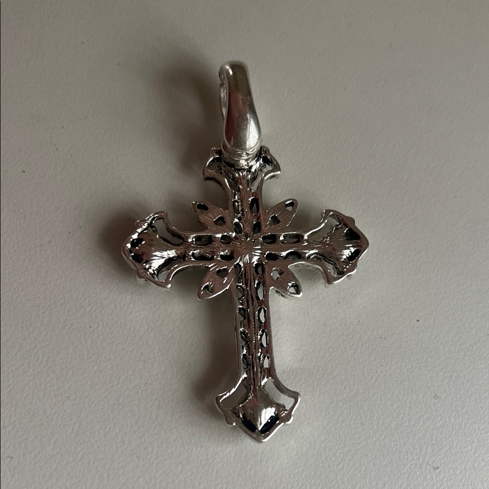 3 for $15 Silver Crystal Cross Pendant - Picture 3 of 4
